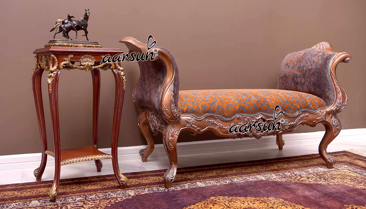 Royal Settee In Solid Wood View 3