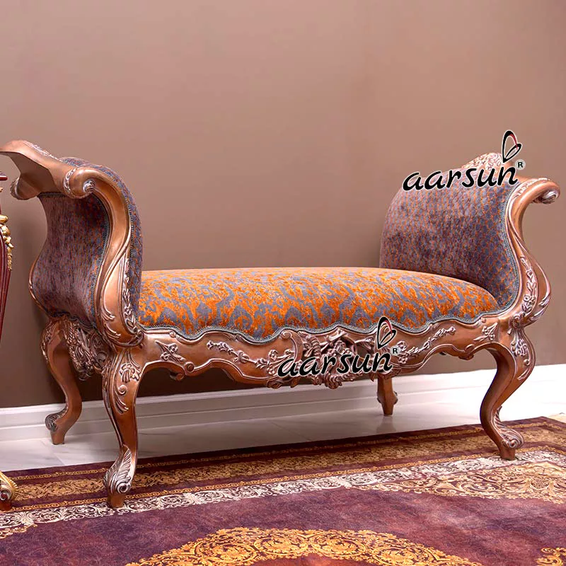 Royal Settee In Solid Wood View 4