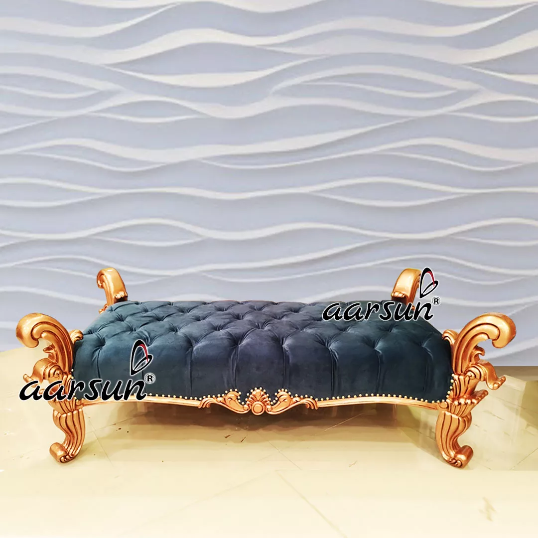 Designer Settee in Rose Gold Finish view 5