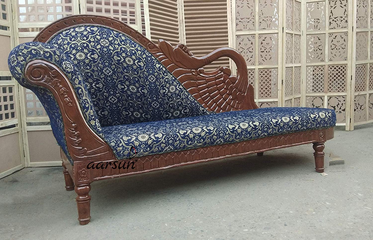 Handcrafted Sheesham Chaise Lounge View 3