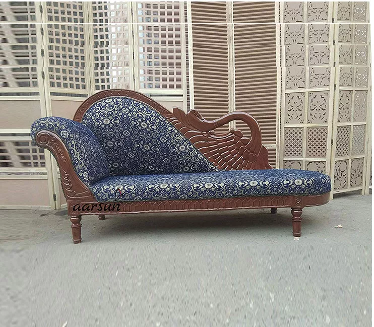 Handcrafted Sheesham Chaise Lounge