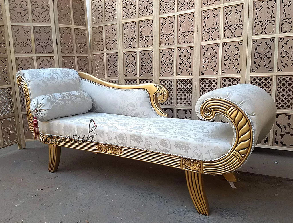Royal Handmade Wooden Divan / Chaise Lounge View 3