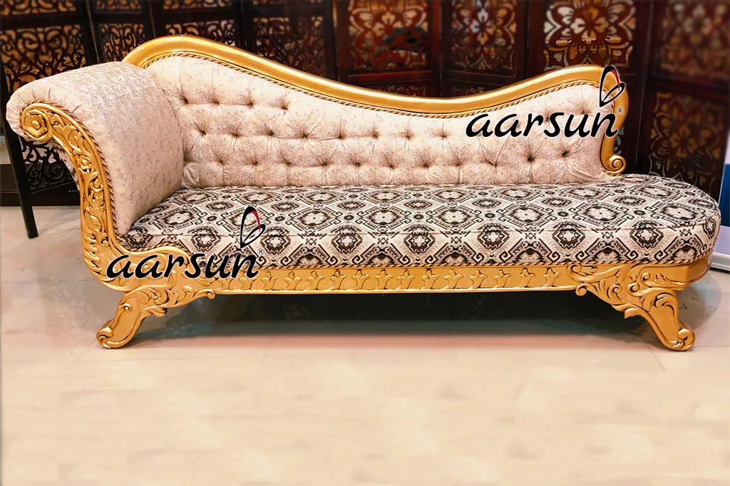 Royal Latest Design Gold Chaise Lounge Dwn View 5