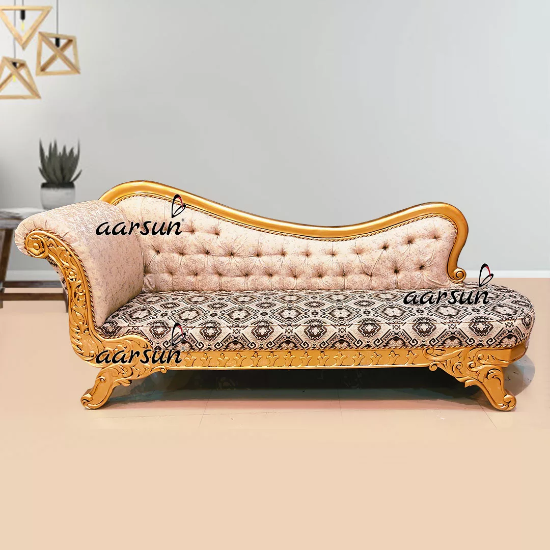 Royal Latest Design Gold Chaise Lounge Dwn