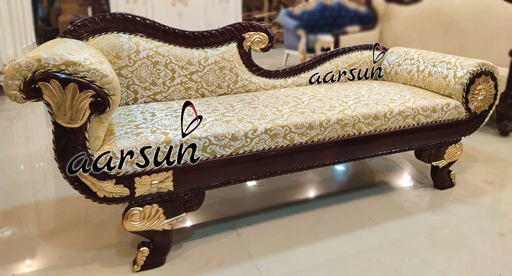 Royal Chaise Lounge In Walnut Polish View 3