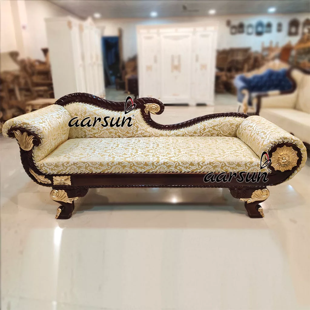 Royal Chaise Lounge In Walnut Polish View 4