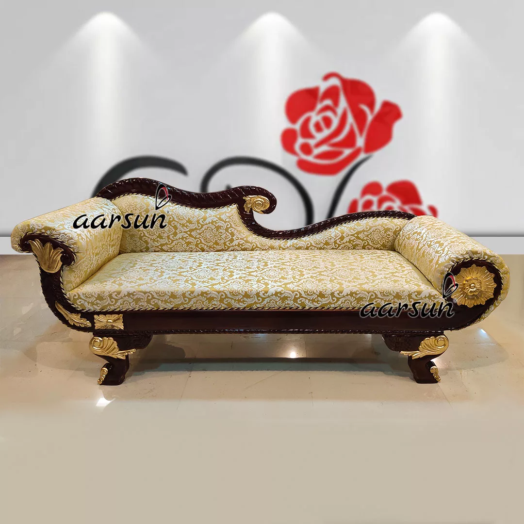 Royal Chaise Lounge In Walnut Polish