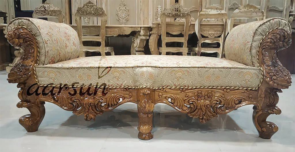 Royal Settee Design Bed Bench Top Model view 4