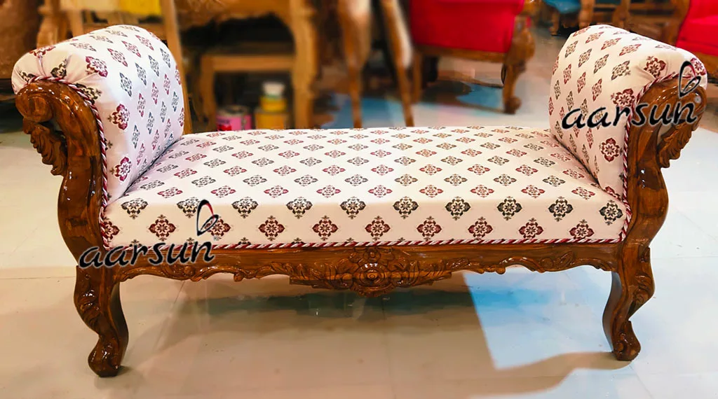 Handcrafted Wooden Living Room Settee
